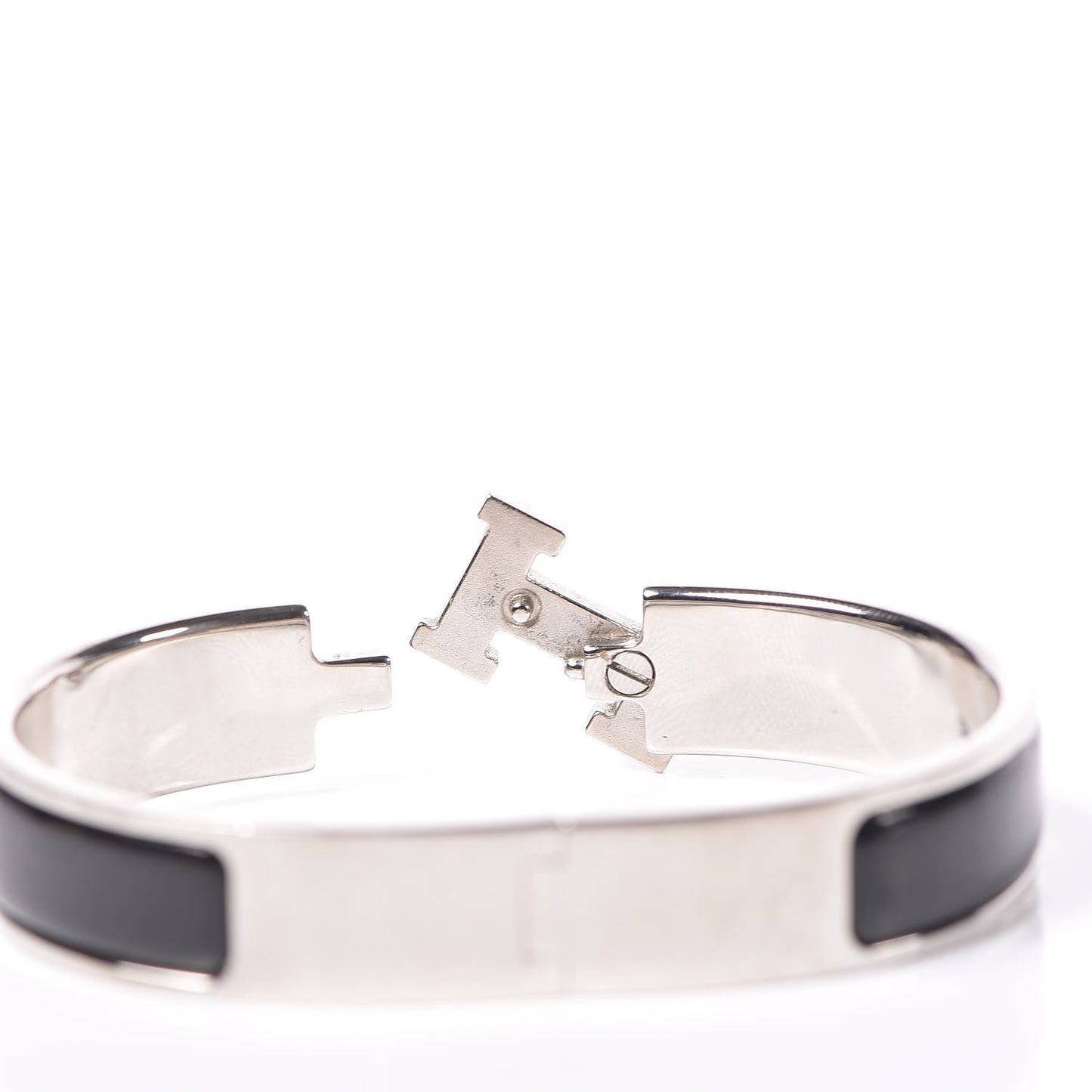 Enamel Narrow Clic Clac H Bracelet PM Black