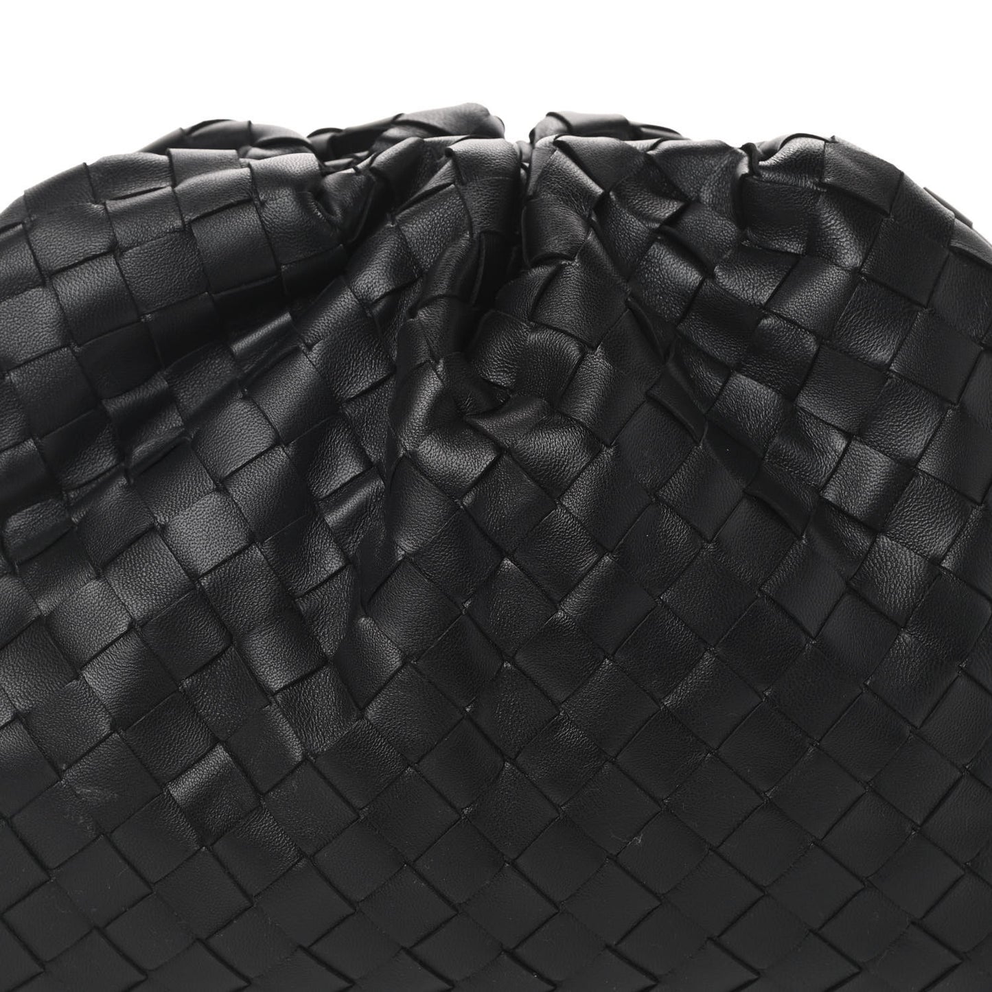 Nappa Maxi Intreccio The Pouch Oversized Clutch Black