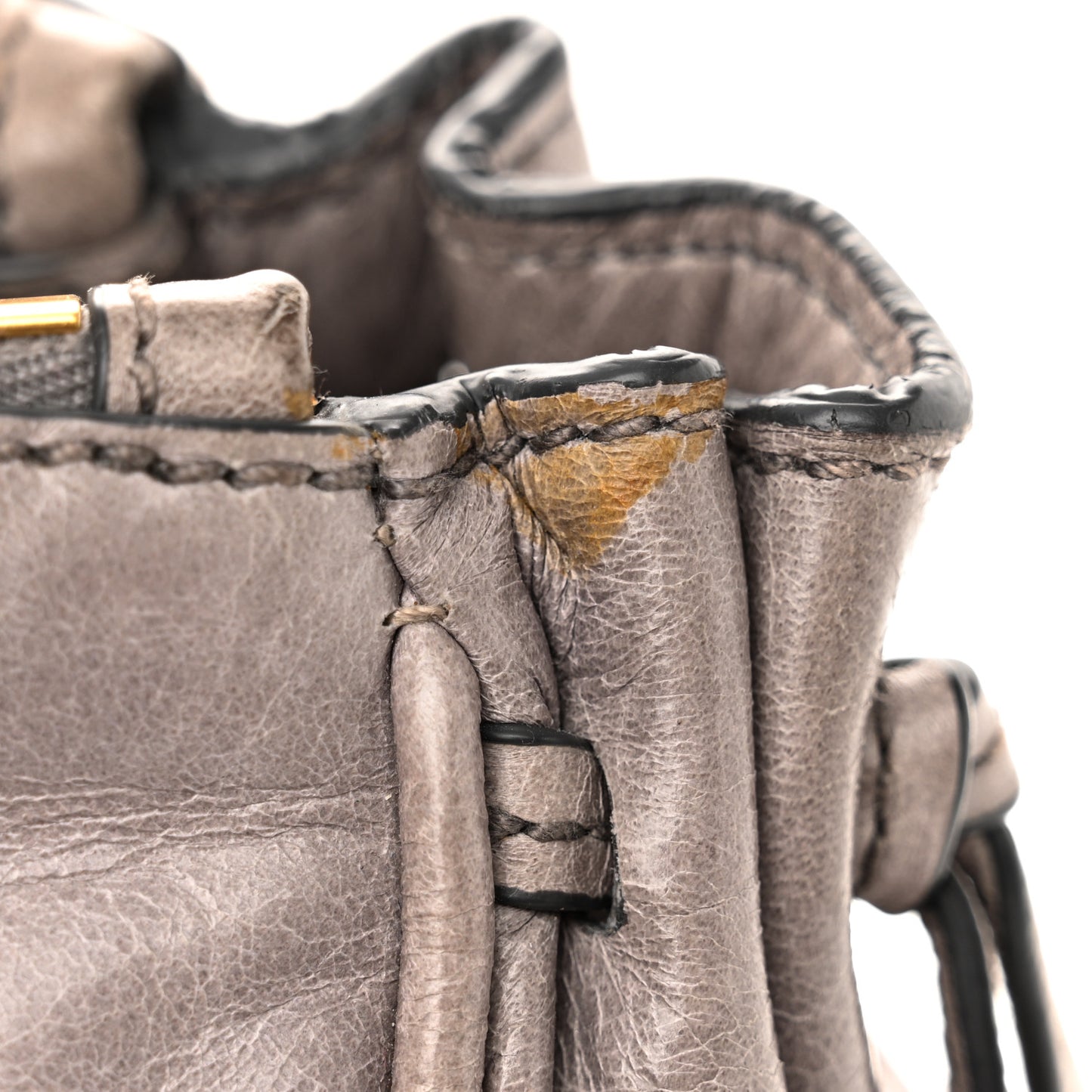 Vitello Shine Double Zip Tote Fumo