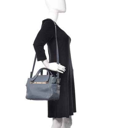 Chloe Pebbled Calfskin Satchel Blue 2 of 9