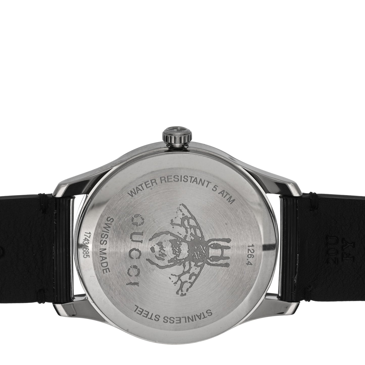 Stainless Steel Calfskin 38mm G-Timeless Bee Star Hologram Quartz Watch Black
