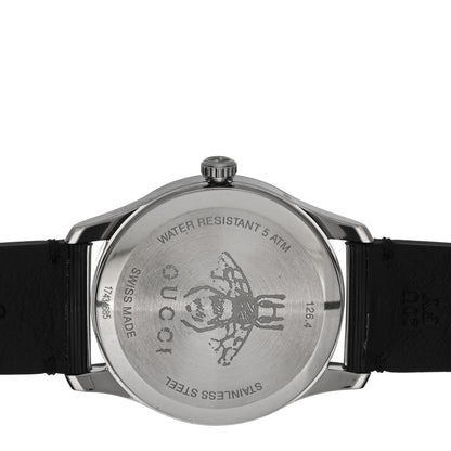 Gucci Stainless Steel Calfskin 38mm G-Timeless Bee Star Hologram Quartz Watch Black 4 of 4