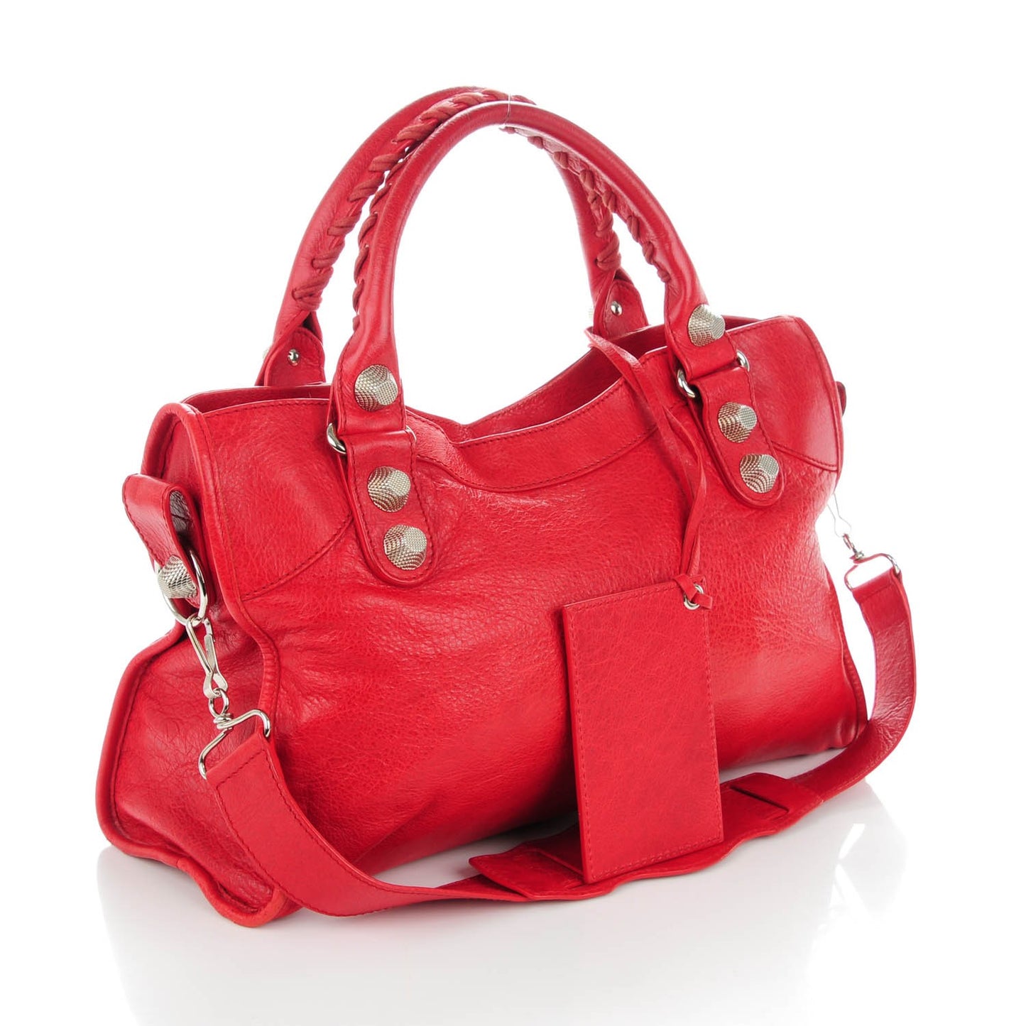 Agneau Giant 21 Silver Hardware City Rouge Coquelicot