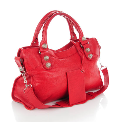 Balenciaga Agneau Giant 21 Silver Hardware City Rouge Coquelicot 3 of 8