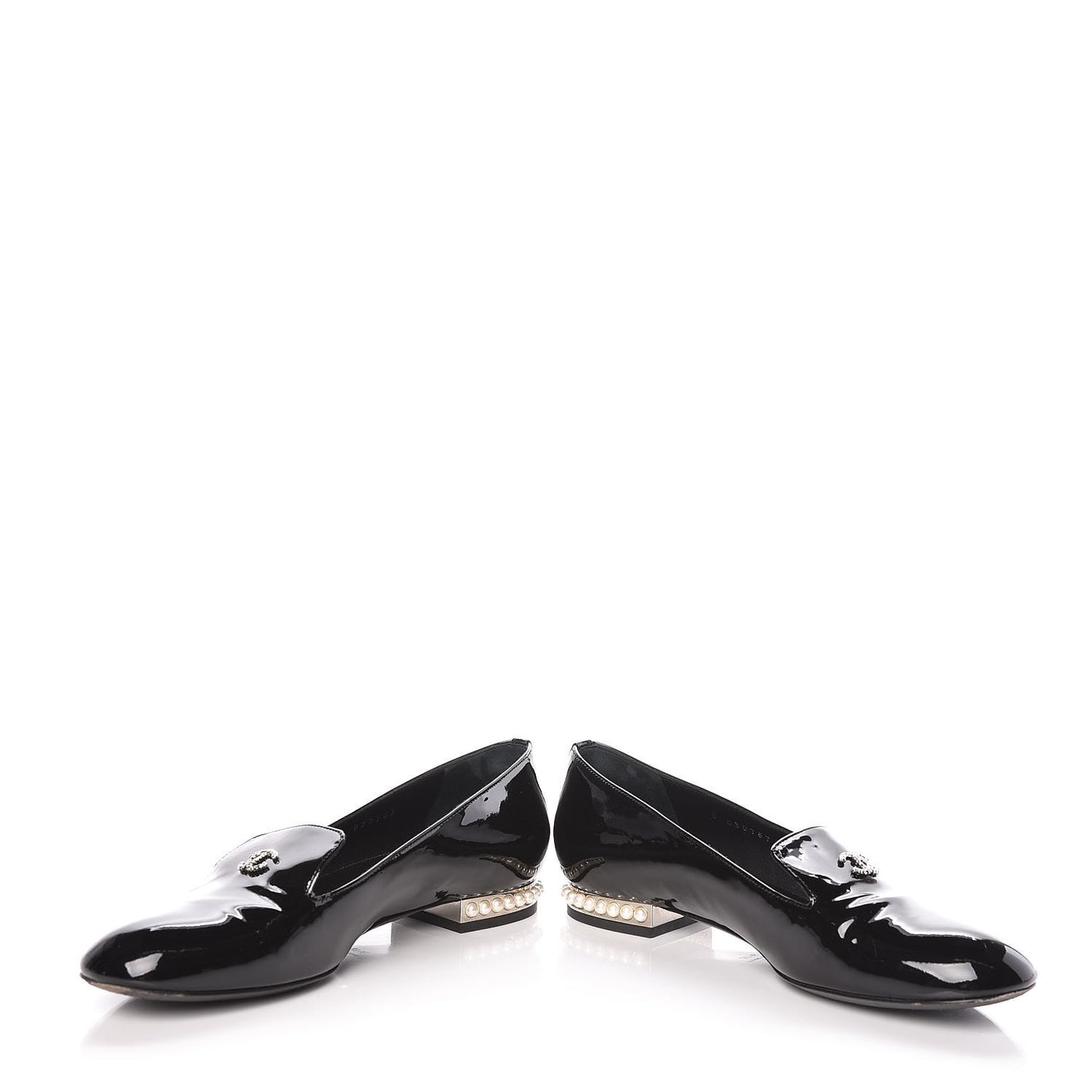 Patent Calfskin Pearl CC Oxfords 37.5 Black