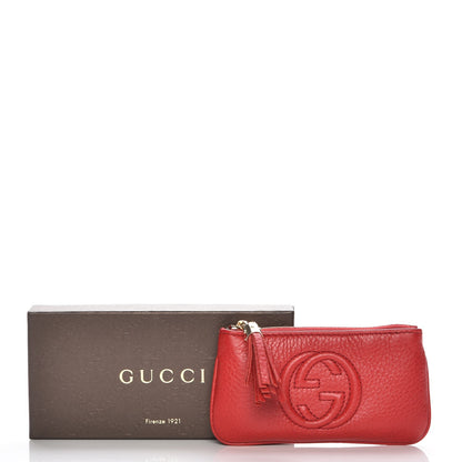 Gucci Pebbled Calfskin Soho Key Case Red 8 of 8