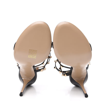 Valentino Garavani Nappa Rockstud Gladiator 105mm Sandals 38.5 Black 5 of 8