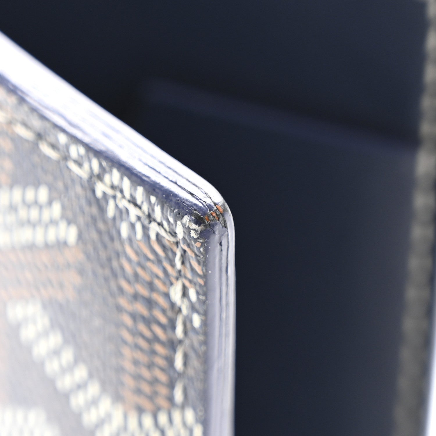 Goyard Goyardine Saint Marc Folding Card Case Navy 8 of 10
