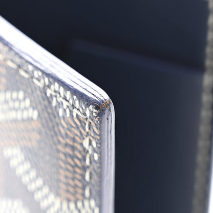 Goyard Goyardine Saint Marc Folding Card Case Navy 8 of 10