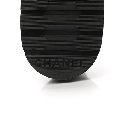 Chanel Shiny Calfskin Quilted Lace Up Combat Boots 40 Black 6 of 9