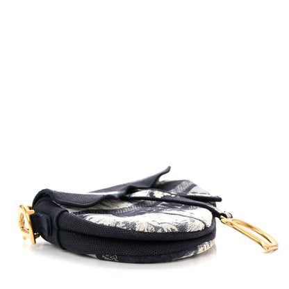 Christian Dior Canvas Embroidered Tie Dye Saddle Bag Blue Multicolor 4 of 12