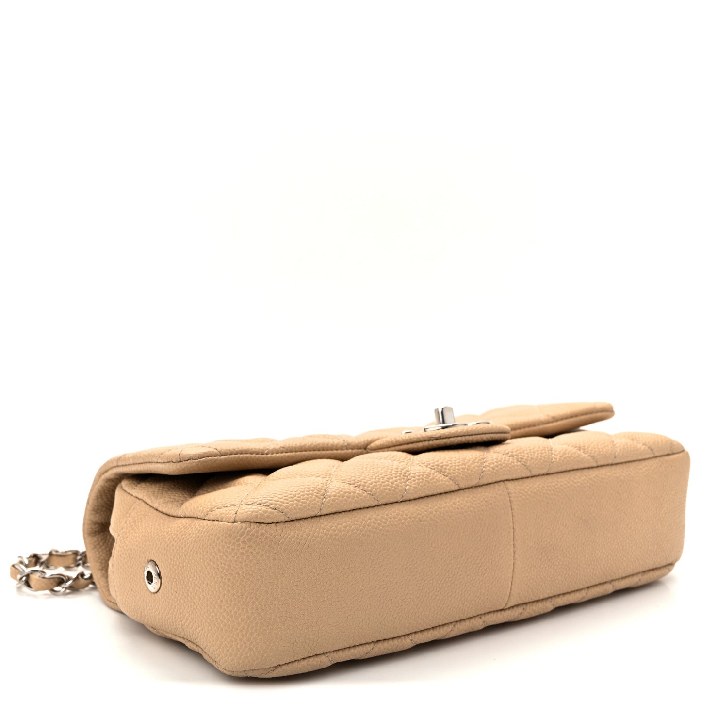 Caviar Quilted Medium Easy Flap Beige