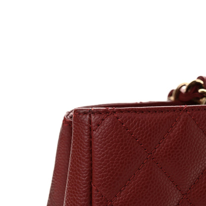 Chanel Caviar Quilted Grand Shopping Tote GST Red 11 of 15