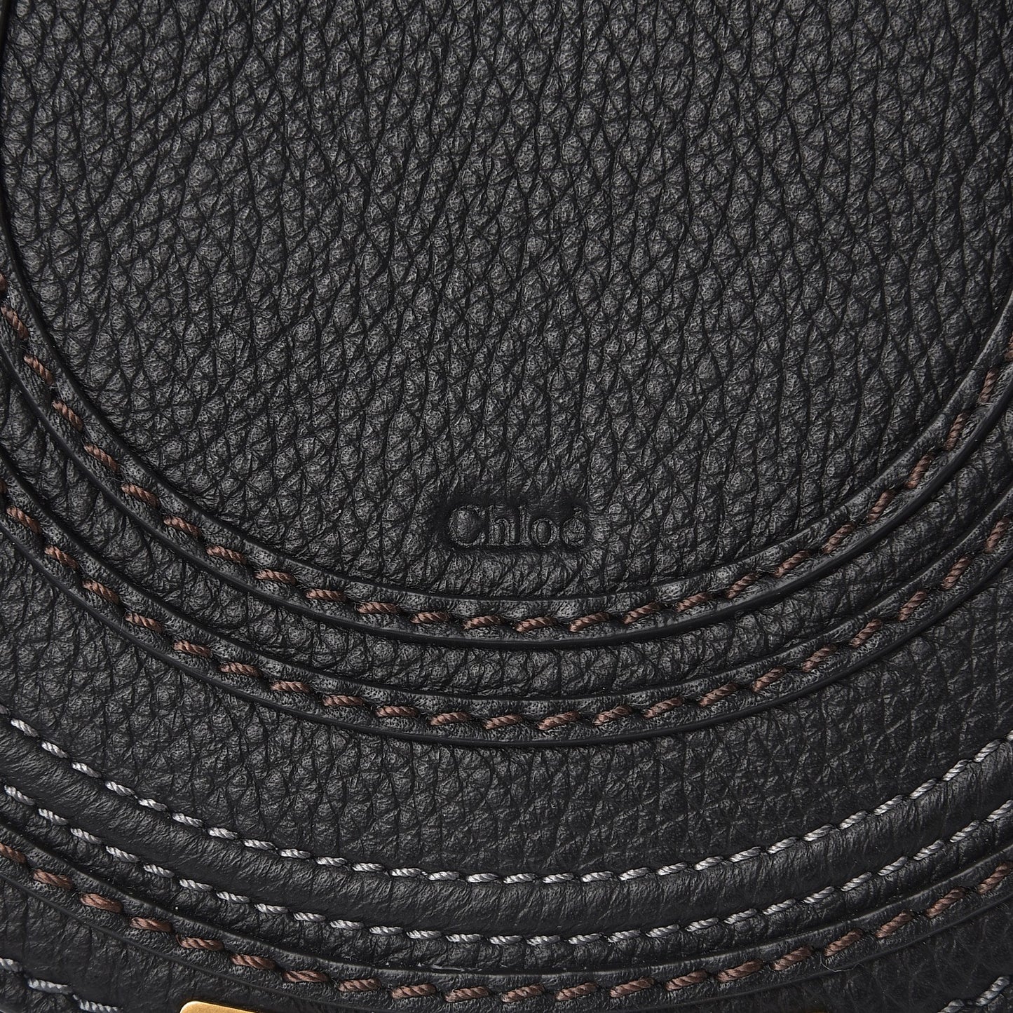 Calfskin Mini Marcie Round Crossbody Bag Black