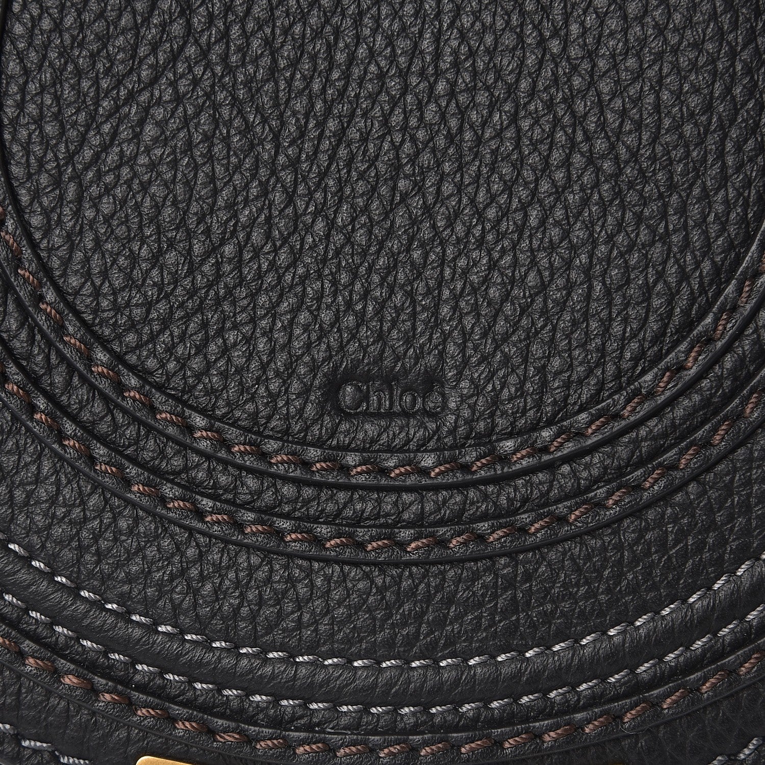 Chloe Calfskin Mini Marcie Round Crossbody Bag Black 7 of 7