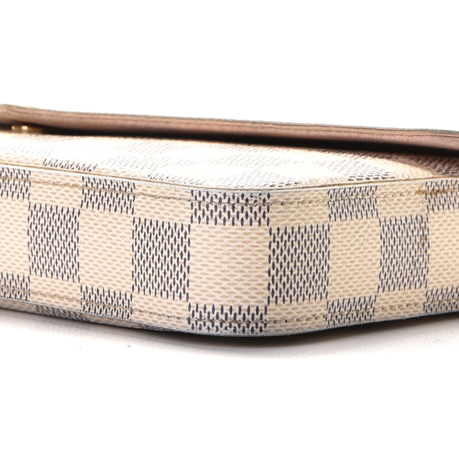 Louis Vuitton Damier Azur Pochette Felicie Chain Wallet Rose Ballerine 9 of 11