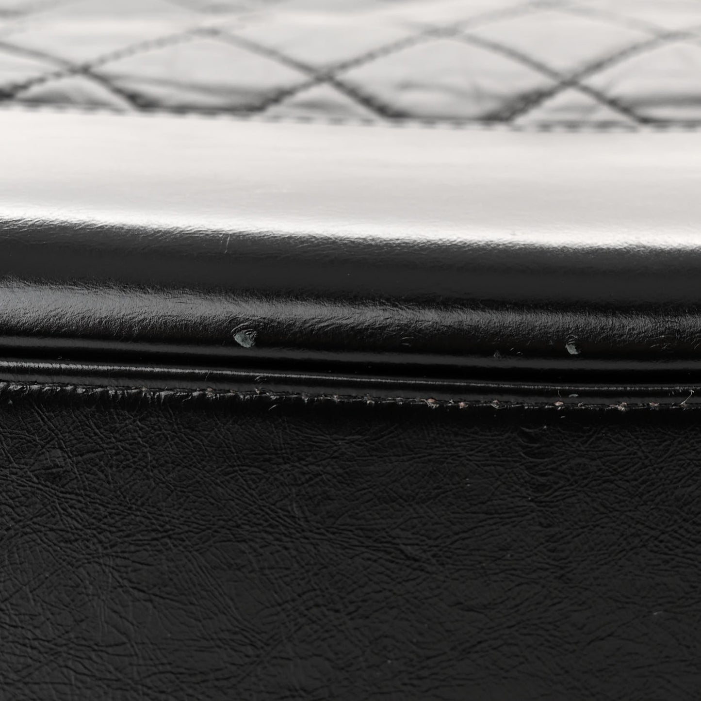 Aged Calfskin Quilted Large Gabrielle Shopping Tote Black