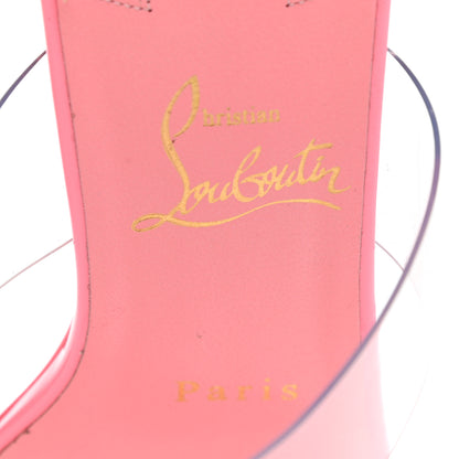 Christian Louboutin Patent PVC Just Nothing 85 Slide Sandals 36.5 Bubblegum 7 of 11