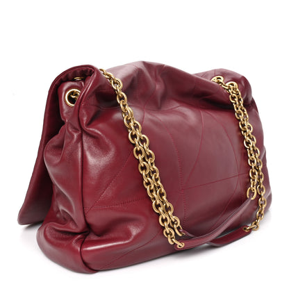 Saint Laurent Lambskin Matelasse Monogram Large Jamie 4.3 New Dark Bordeaux 3 of 10