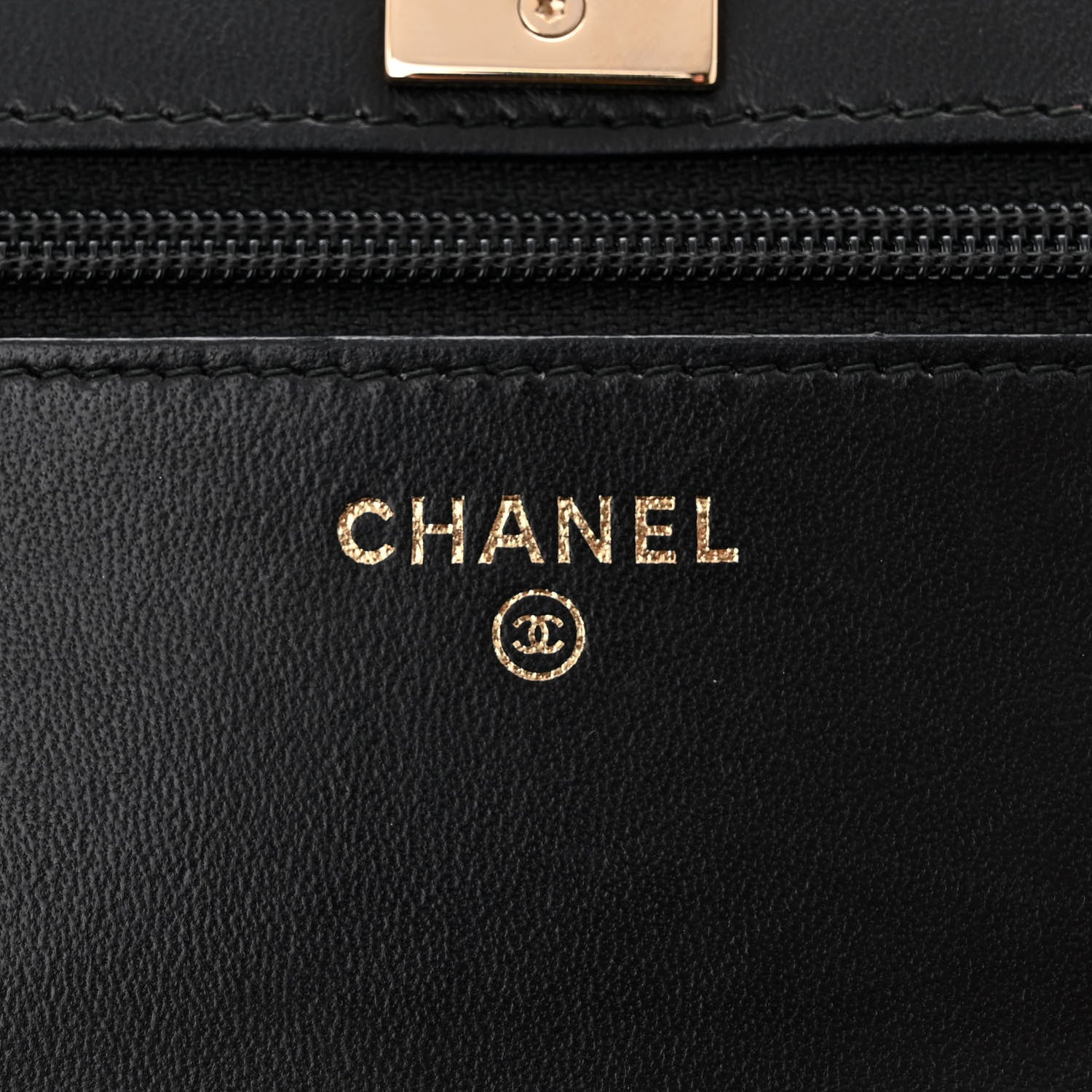 Chanel Lambskin Quilted Trendy CC Wallet On Chain WOC Black 6 of 12