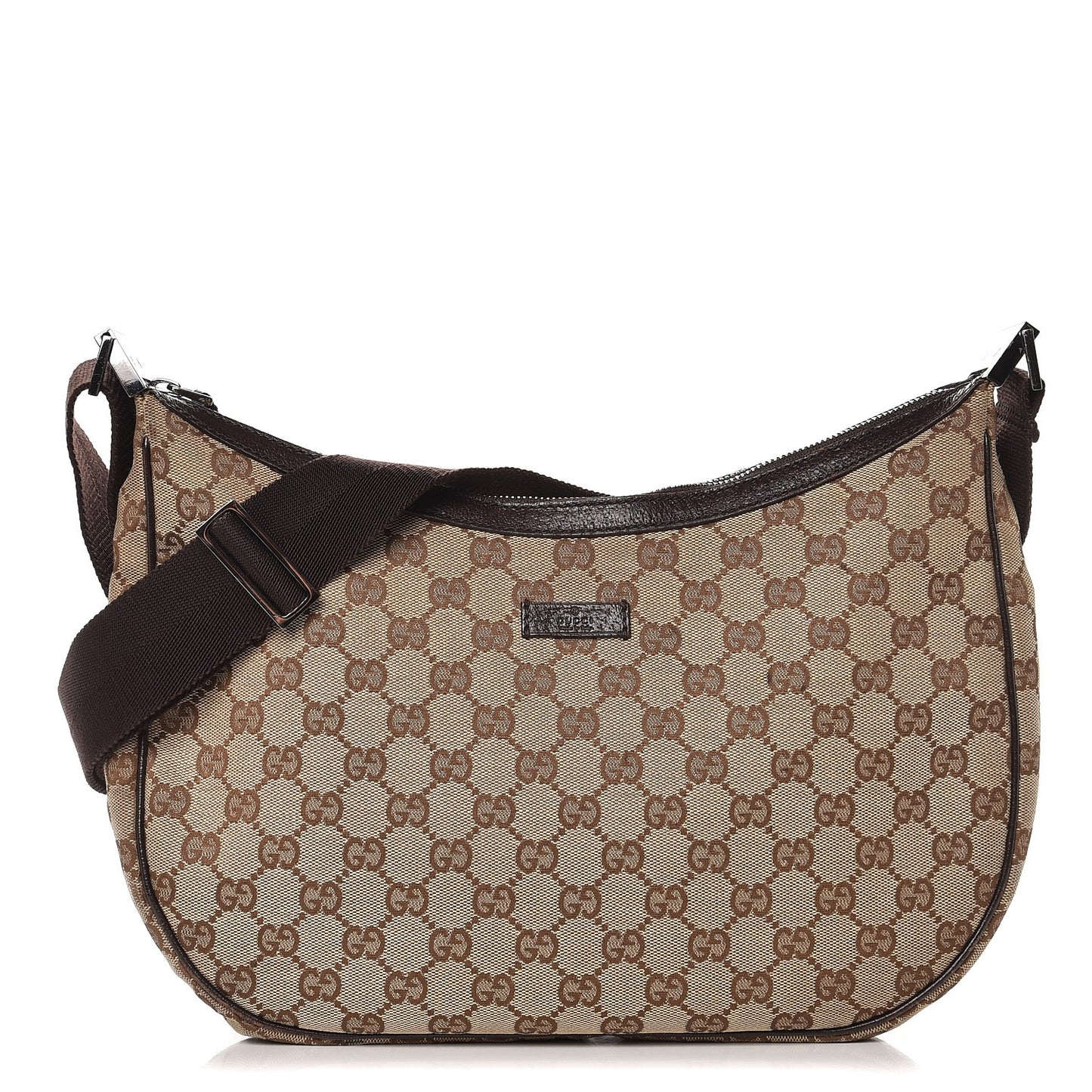 Monogram Medium Half Moon Hobo Dark Brown
