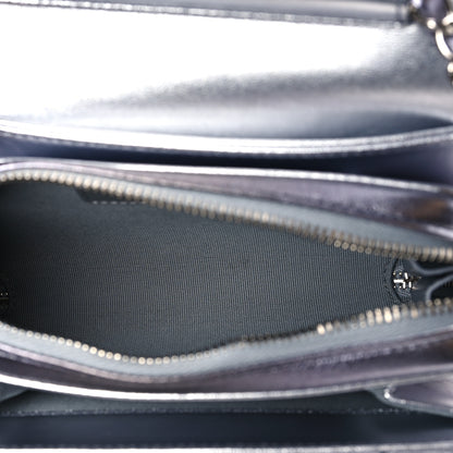 Chanel Metallic Lambskin Like A Wallet Flap Silvery Black 5 of 9