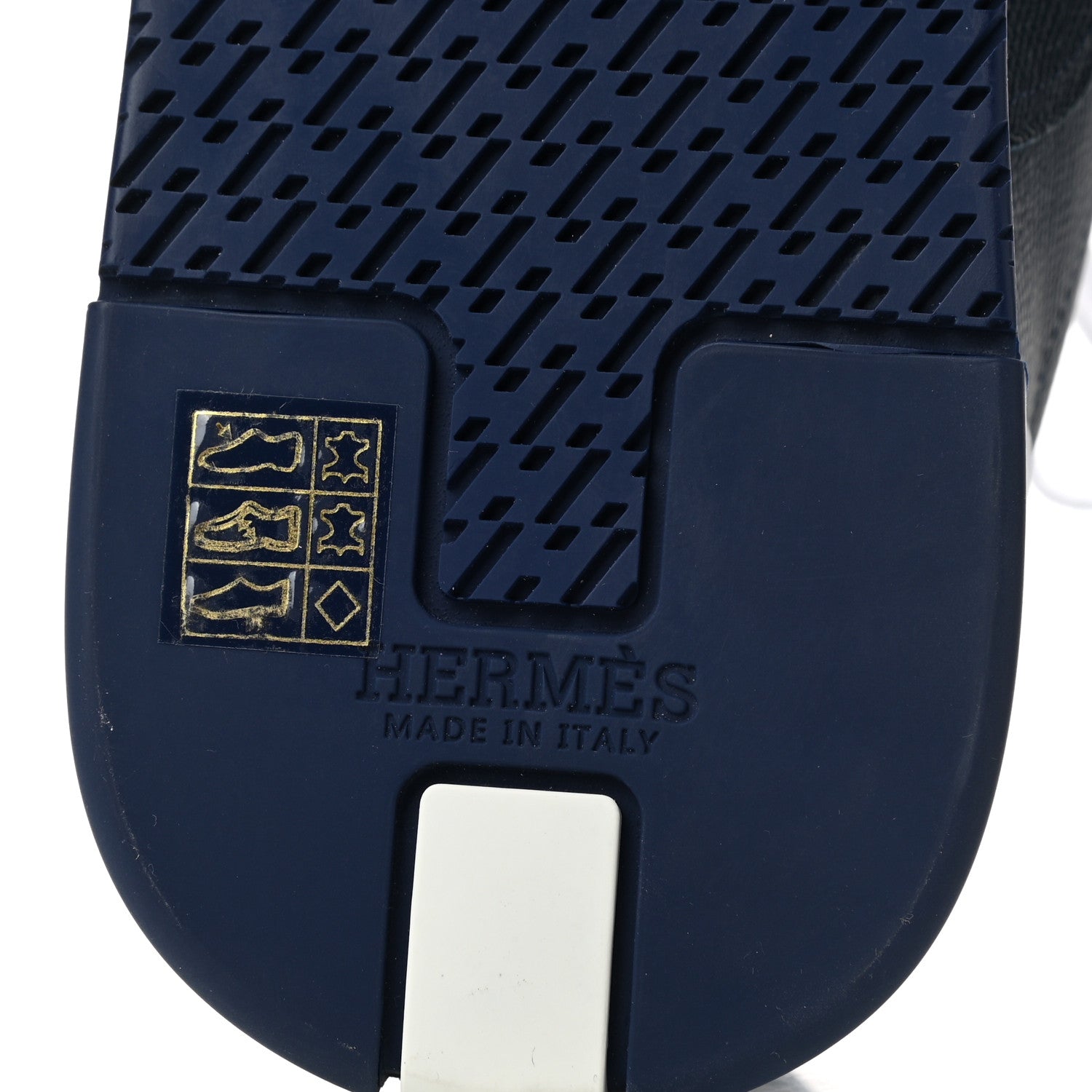 Hermes Epsom Calfskin Mens Trail Sneakers 42 Indigo White 6 of 9