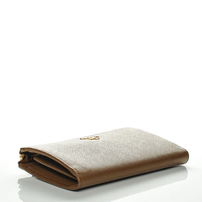 Prada Saffiano Metal Zip Around Wallet Cannella 4 of 6