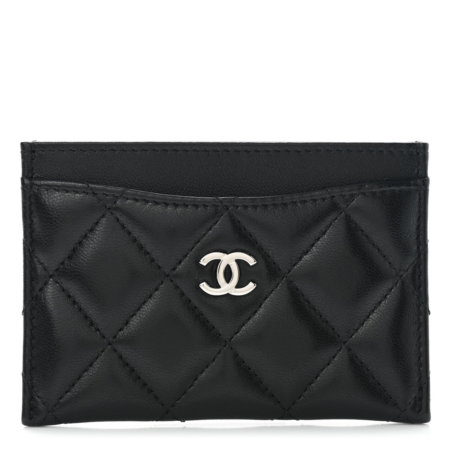 Chanel Lambskin Quilted Card Holder Black 1 of 9