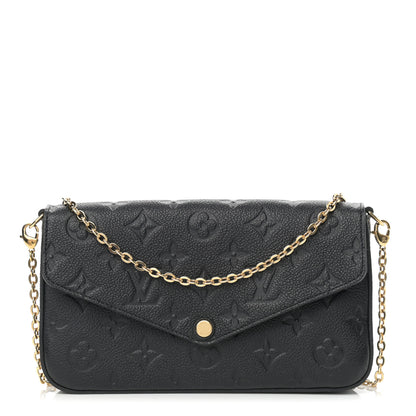 Louis Vuitton Empreinte Pochette Felicie Chain Wallet Black 1 of 12