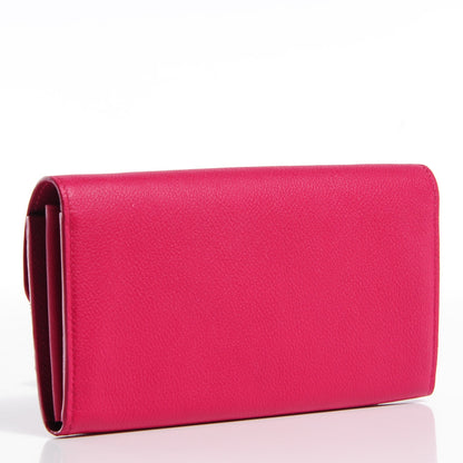 Louis Vuitton Calfskin Lockme Wallet Dahlia 3 of 8
