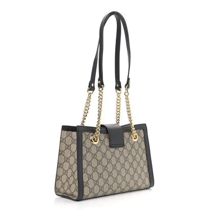 Gucci GG Supreme Monogram Small Padlock Tote Black 3 of 11