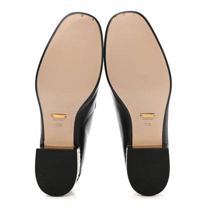 Gucci Goatskin Crystal Womens Horsebit Loafers 39.5 Black 5 of 8