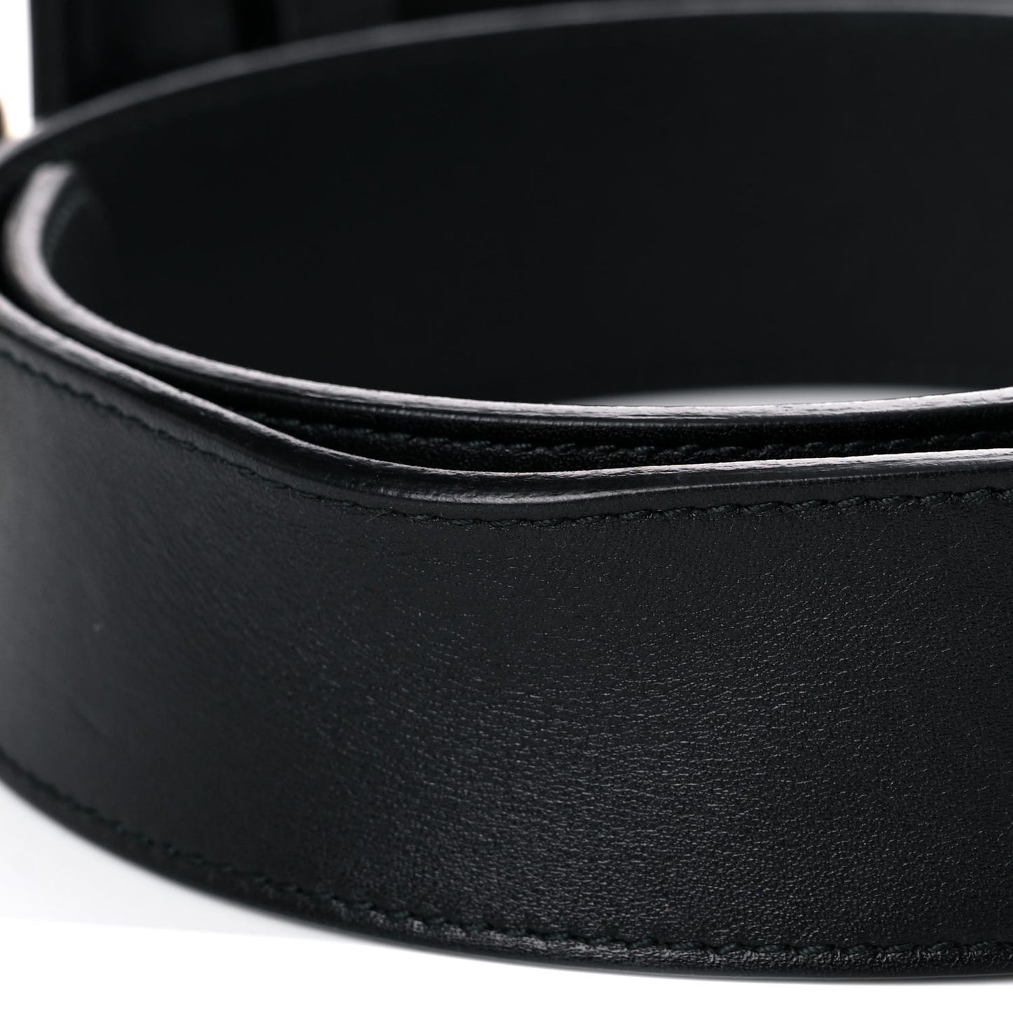 Calfskin Crystal Double G 40mm Belt 80 32 Black Multicolor