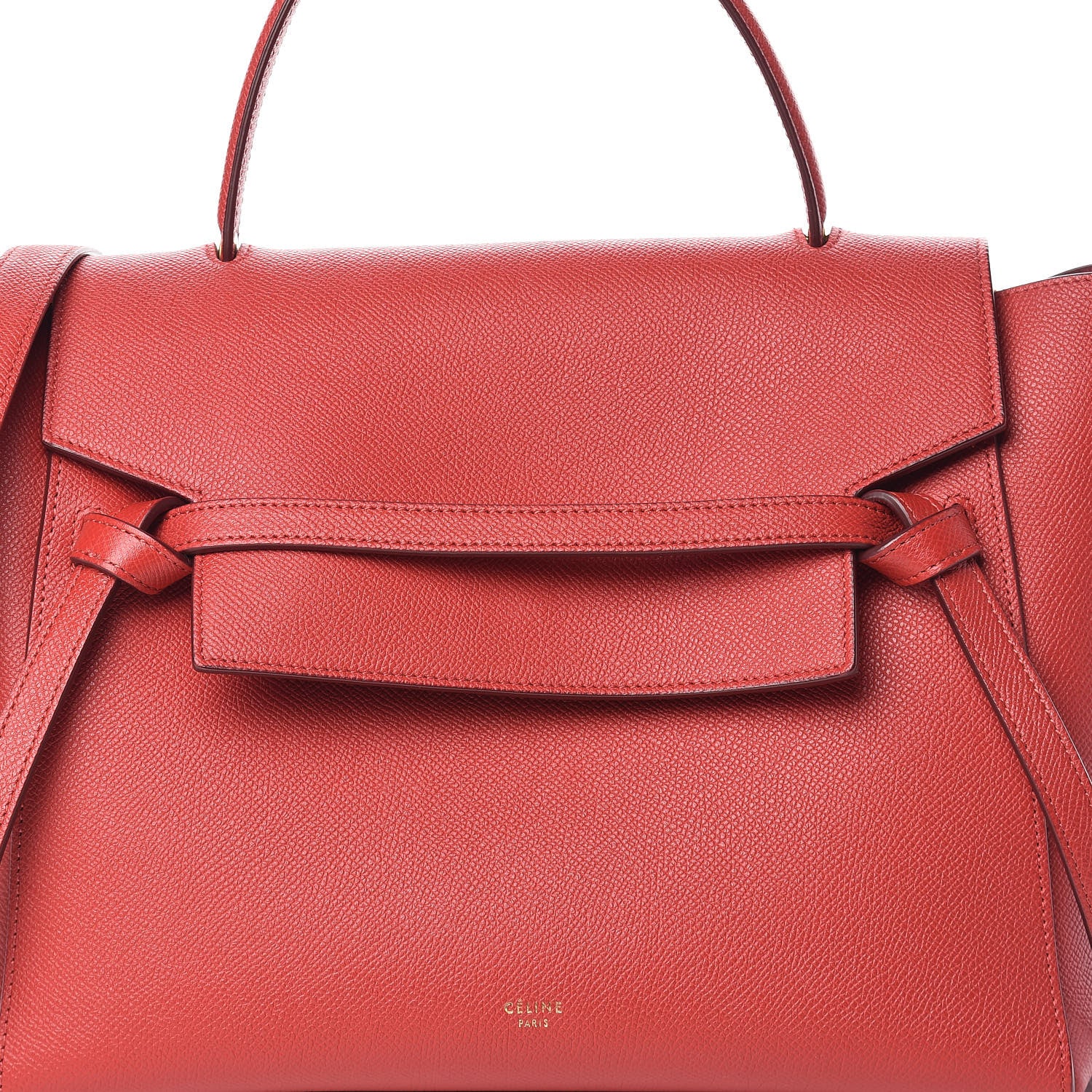 Celine Grained Calfskin Mini Belt Bag Coquelicot 13 of 13