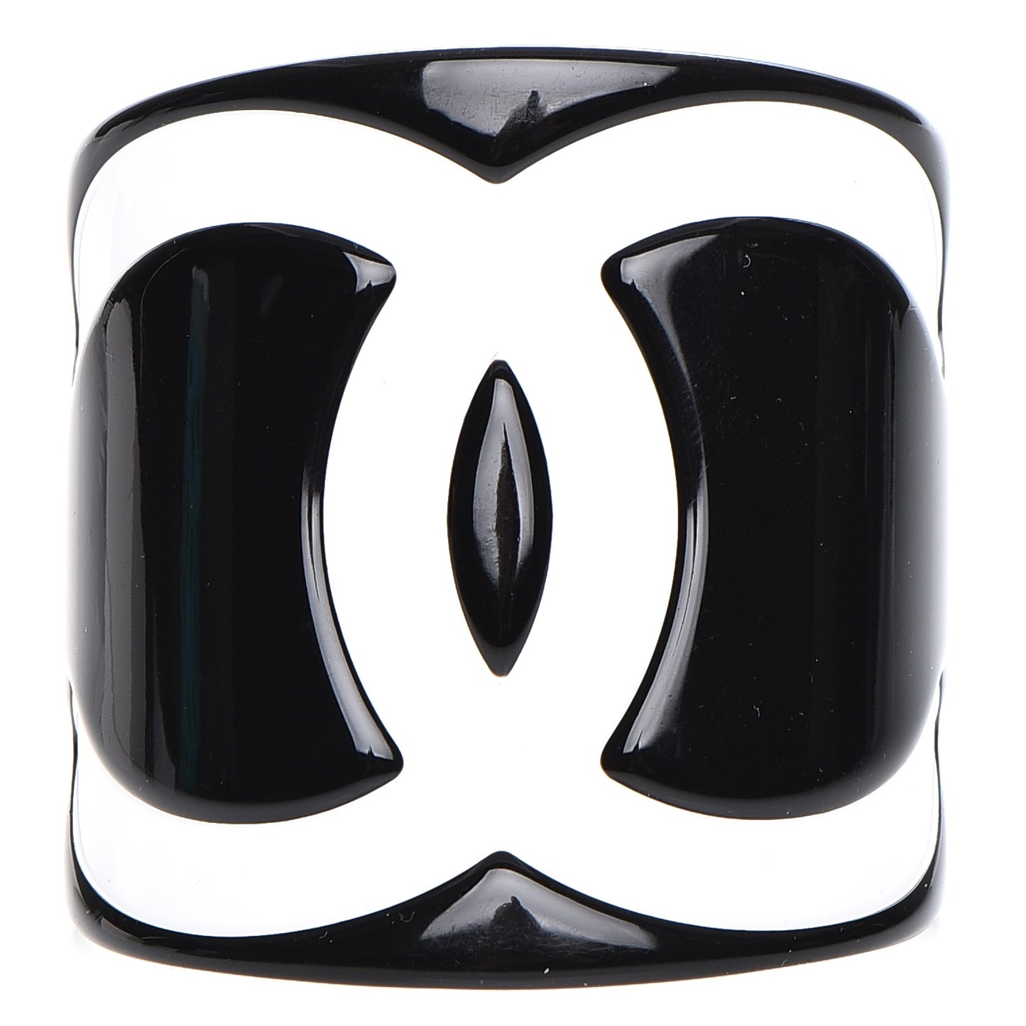 Resin CC Wide Cuff Black White