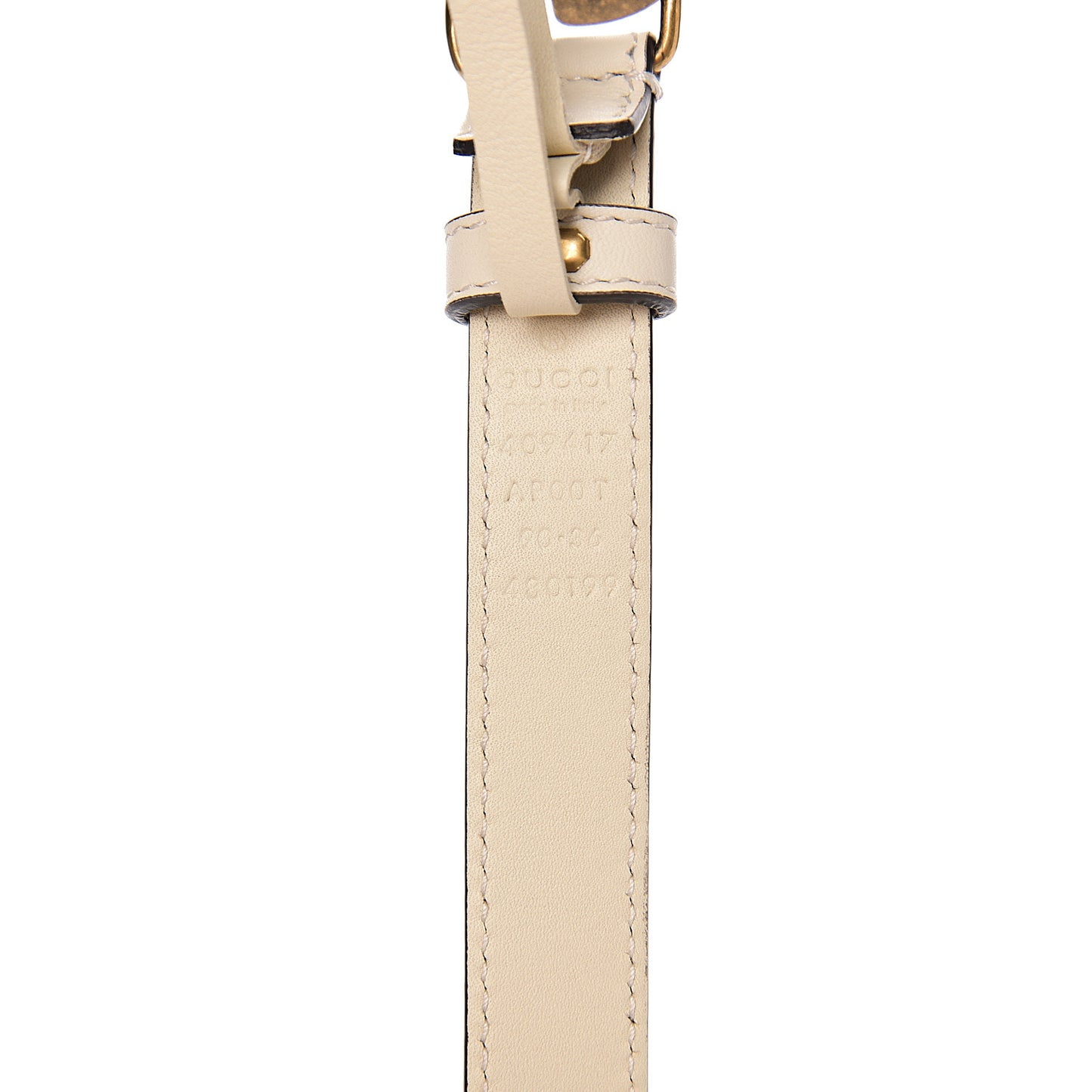 Calfskin Double G 20mm Belt 90 36 Mystic White