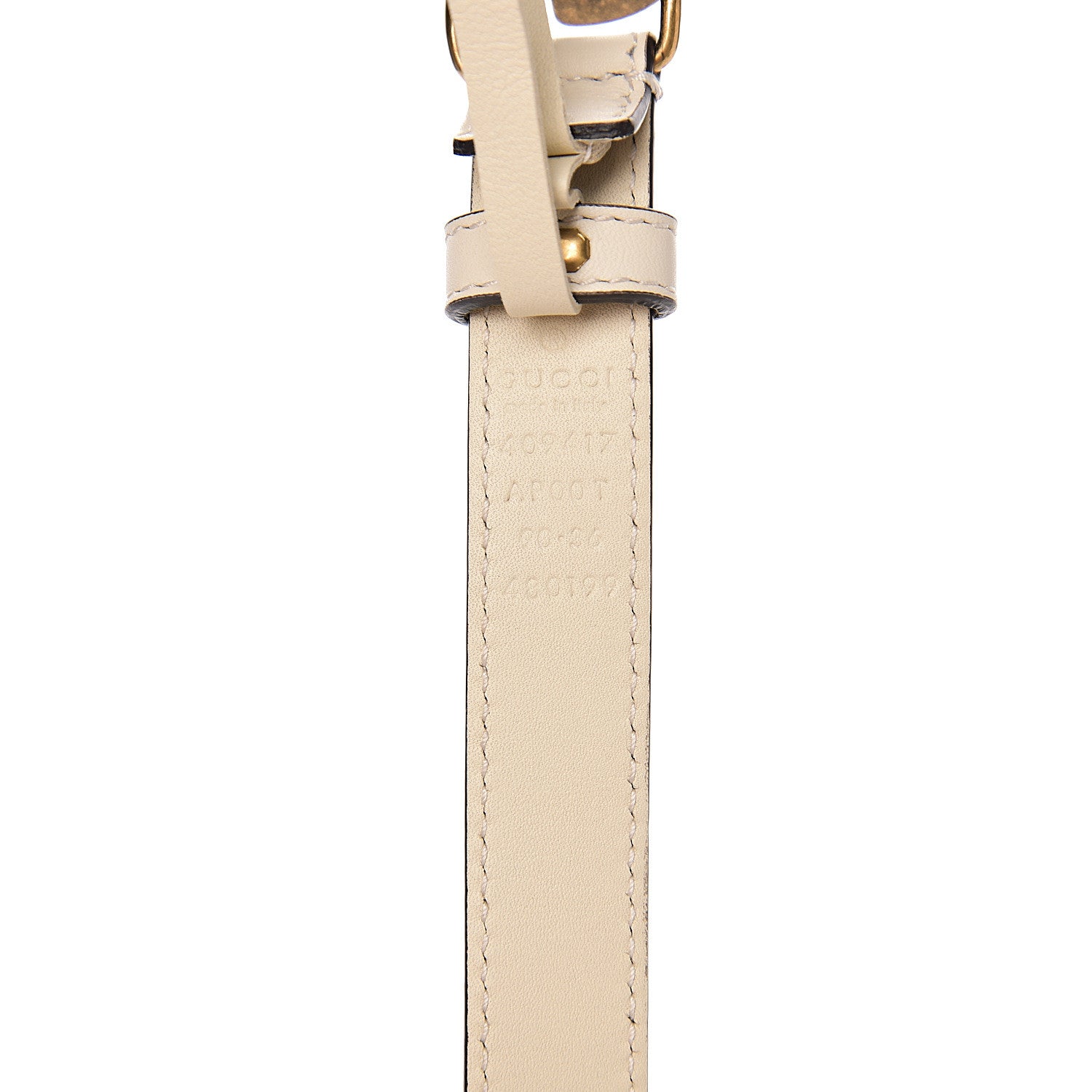 Gucci Calfskin Double G 20mm Belt 90 36 Mystic White 3 of 5