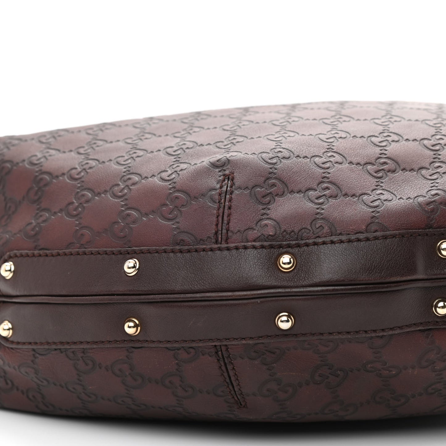 Guccissima Large Biba Hobo Dark Brown