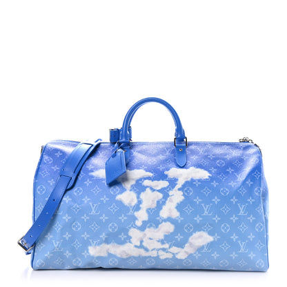Louis Vuitton Monogram Clouds Keepall Bandouliere 50 Blue 1 of 11