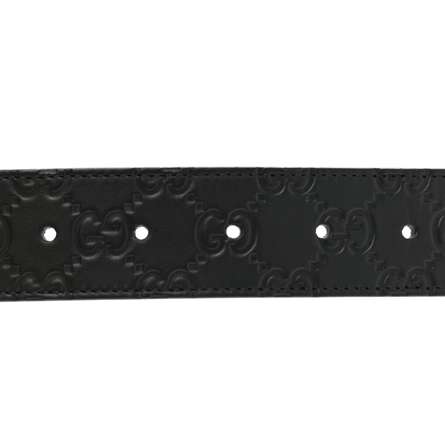 Guccissima Signature Interlocking G Reversible 37mm Belt 85 34 Black Cocoa