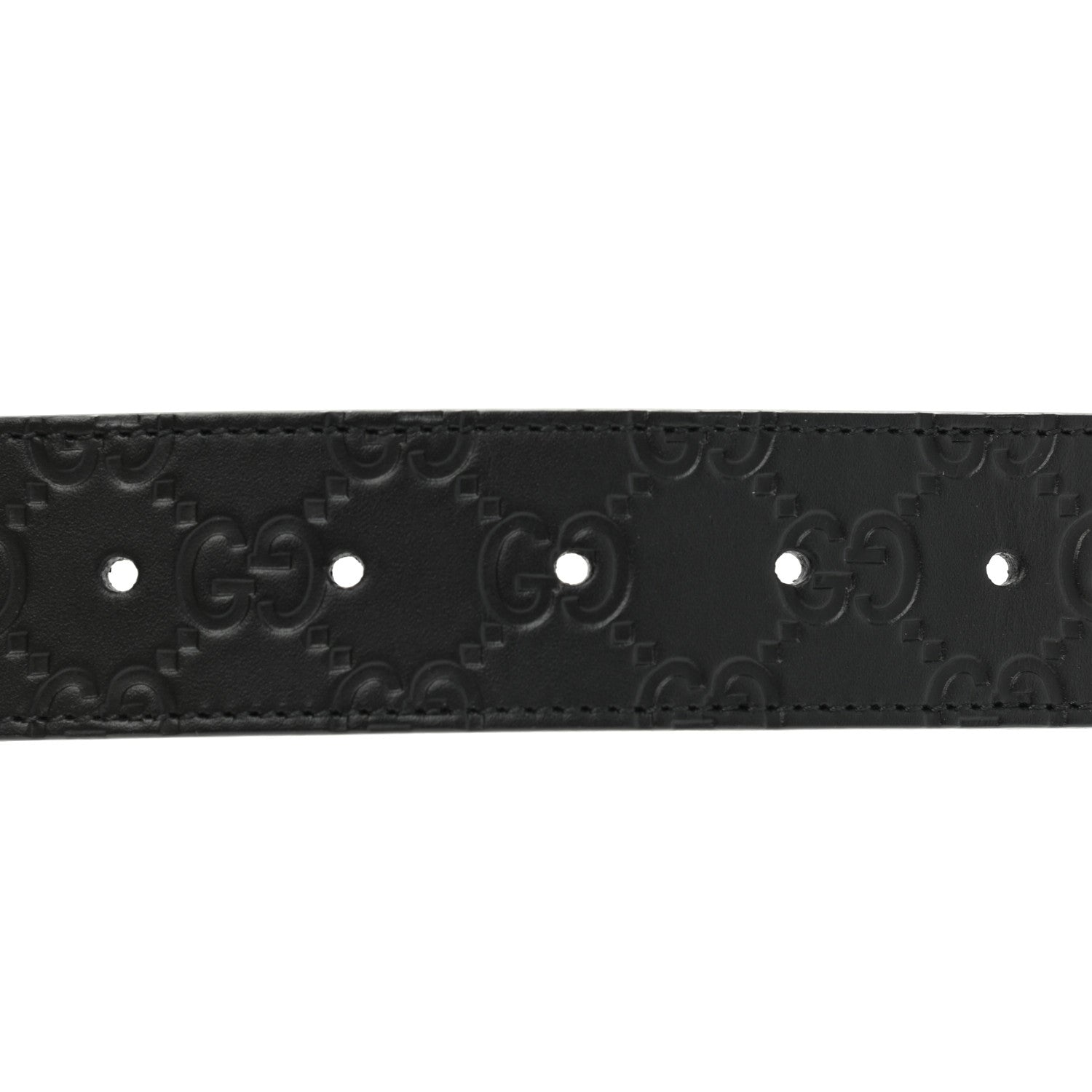 Gucci Guccissima Signature Interlocking G Reversible 37mm Belt 85 34 Black Cocoa 5 of 5