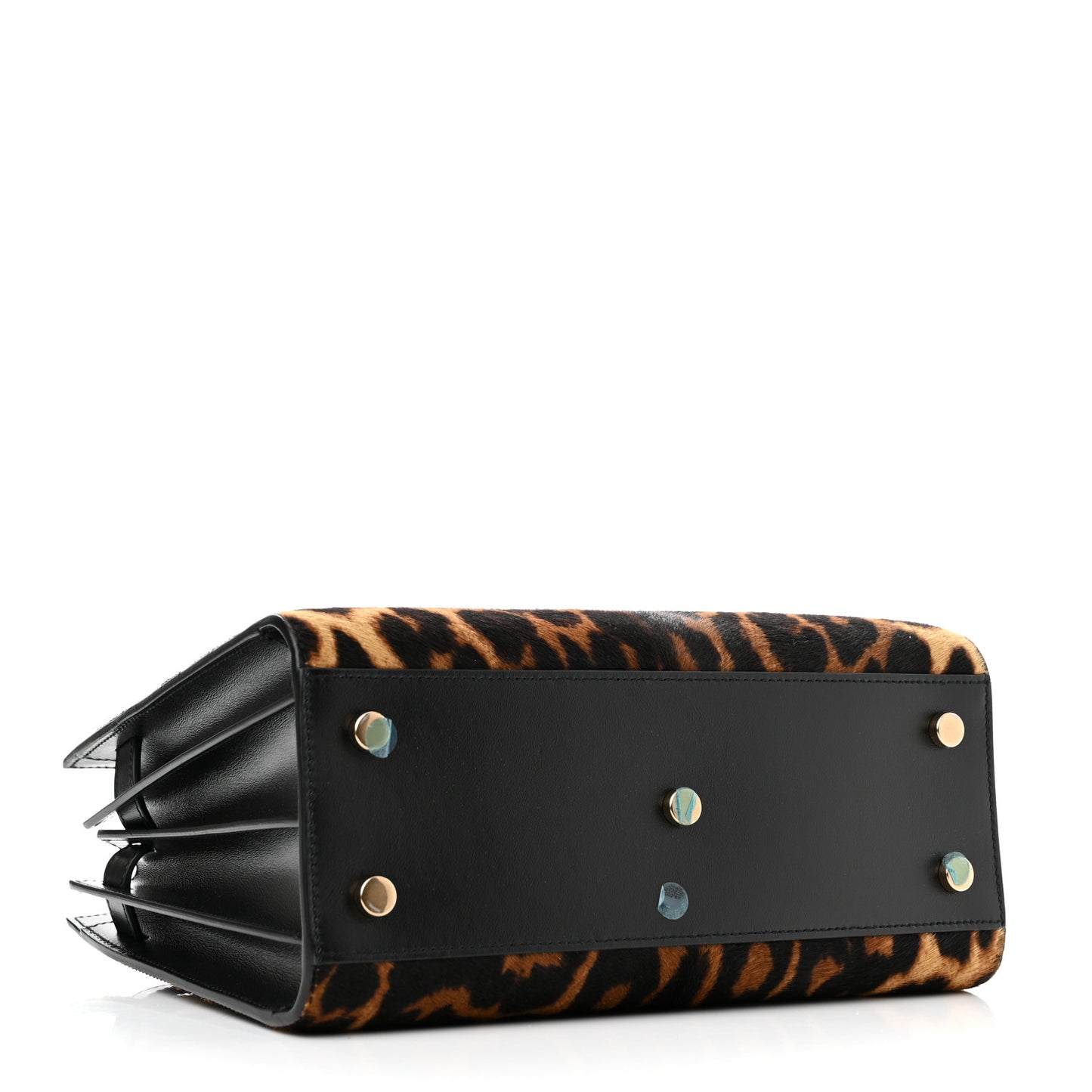 Pony Effect Calfskin Leopard Print Baby Supple Sac De Jour