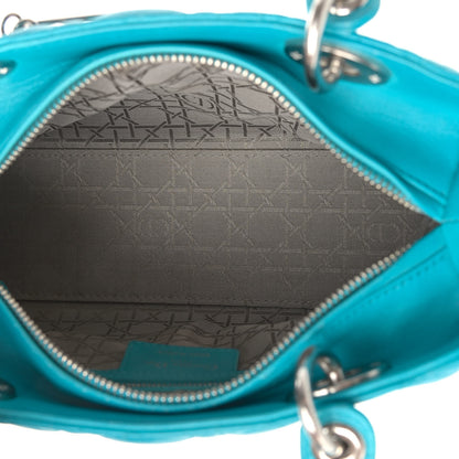 Christian Dior Lambskin Cannage Medium Lady Dior Turquoise 5 of 18