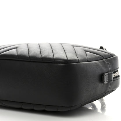 Chanel Calfskin Diagonal Chevron Quilted Tassel Camera Case Black 12 of 12