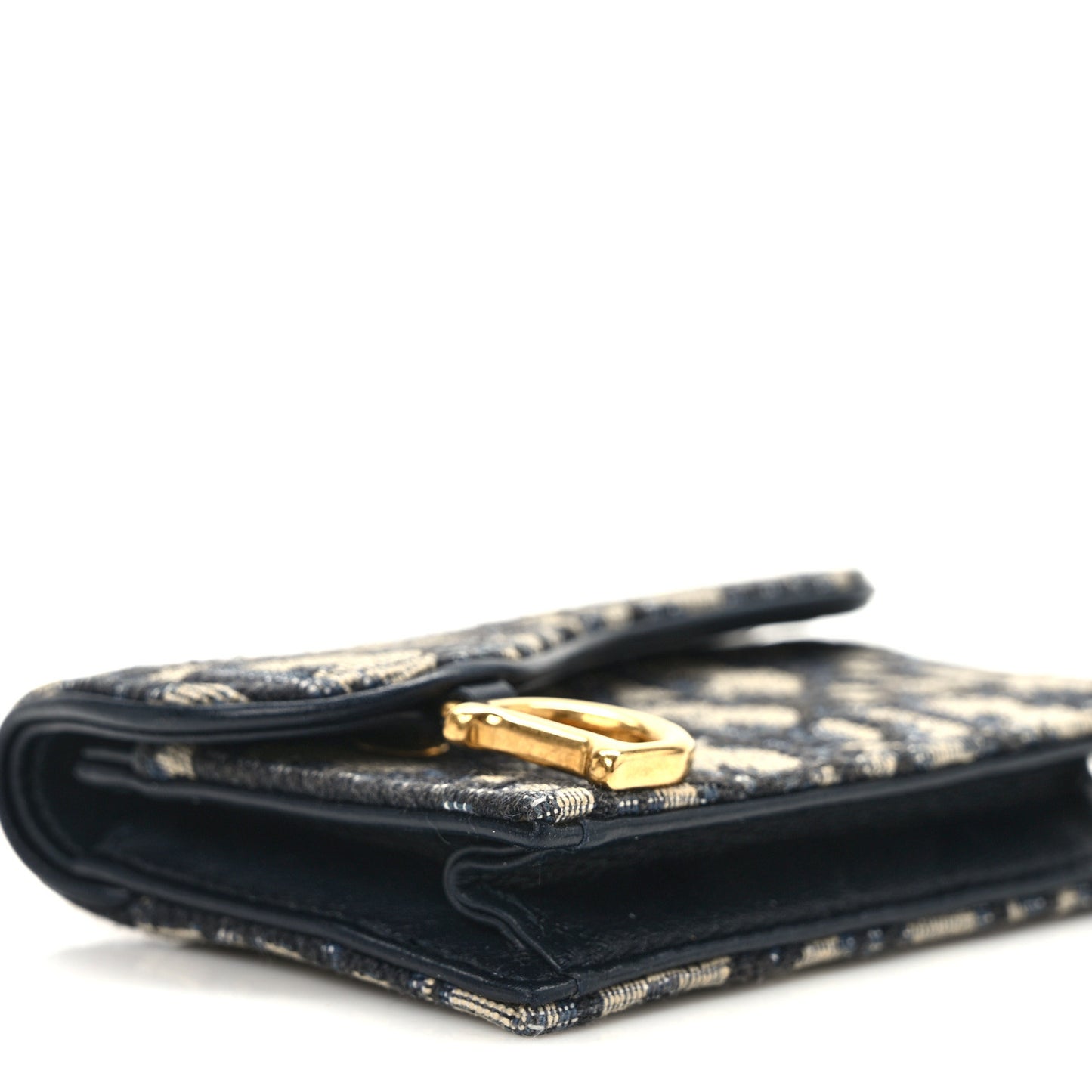 Oblique Saddle Card Holder Blue