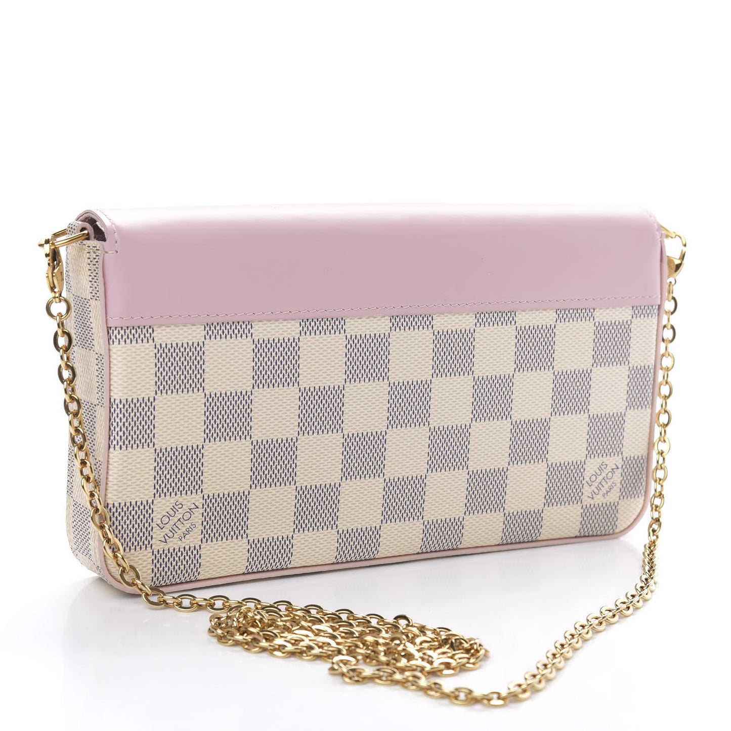 Damier Azur Calfskin Pochette Felicie Eau de Rose