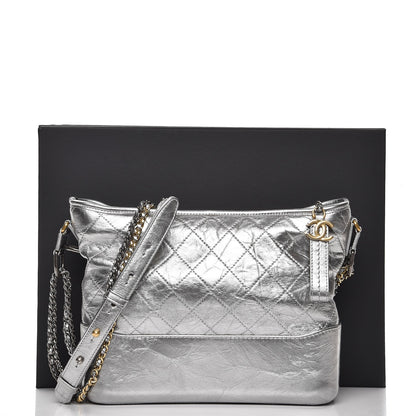 Chanel Metallic Aged Calfskin Quilted Medium Gabrielle Silver 8 of 9