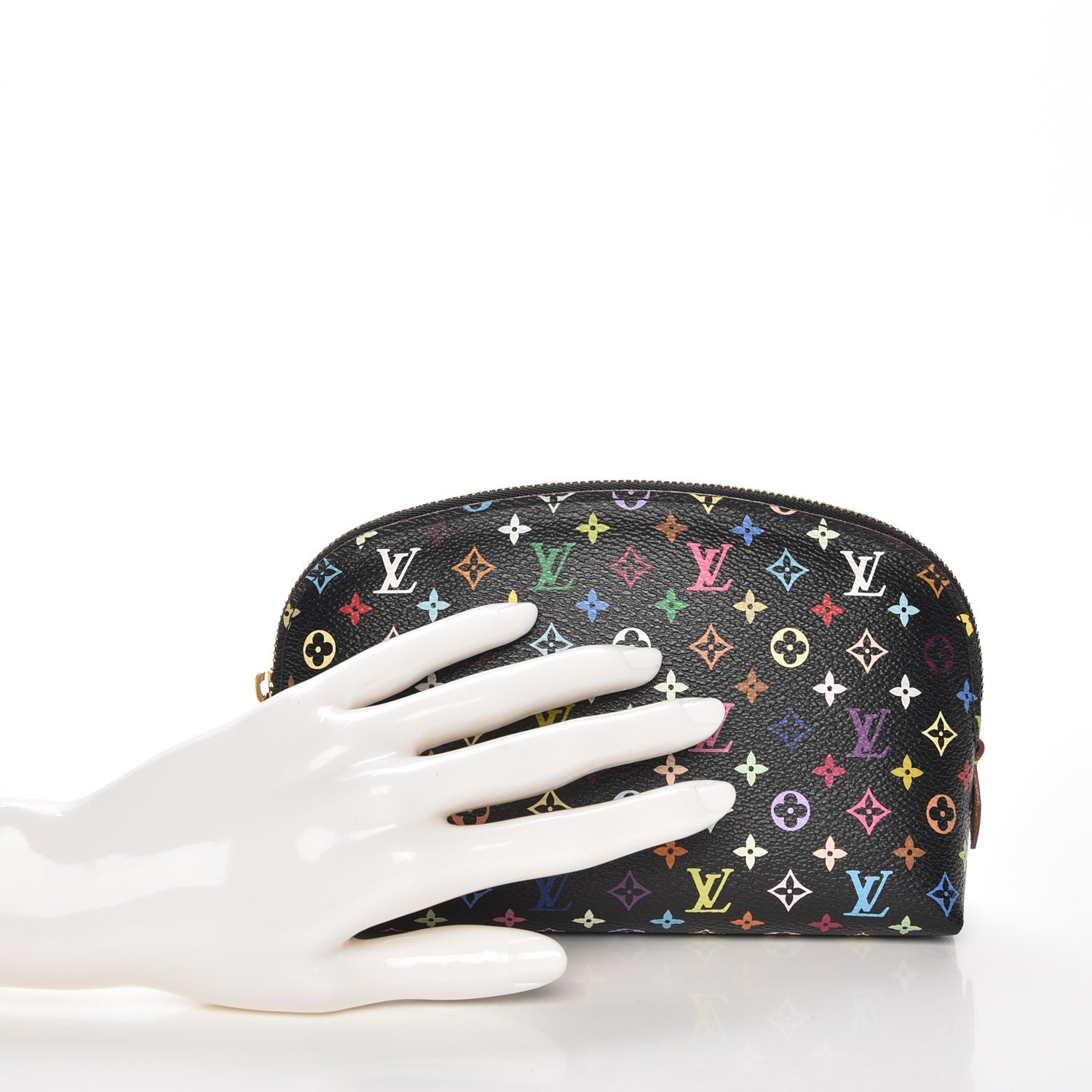 Louis Vuitton Monogram Multicolor Cosmetic Pouch Black Grenade 2 of 7