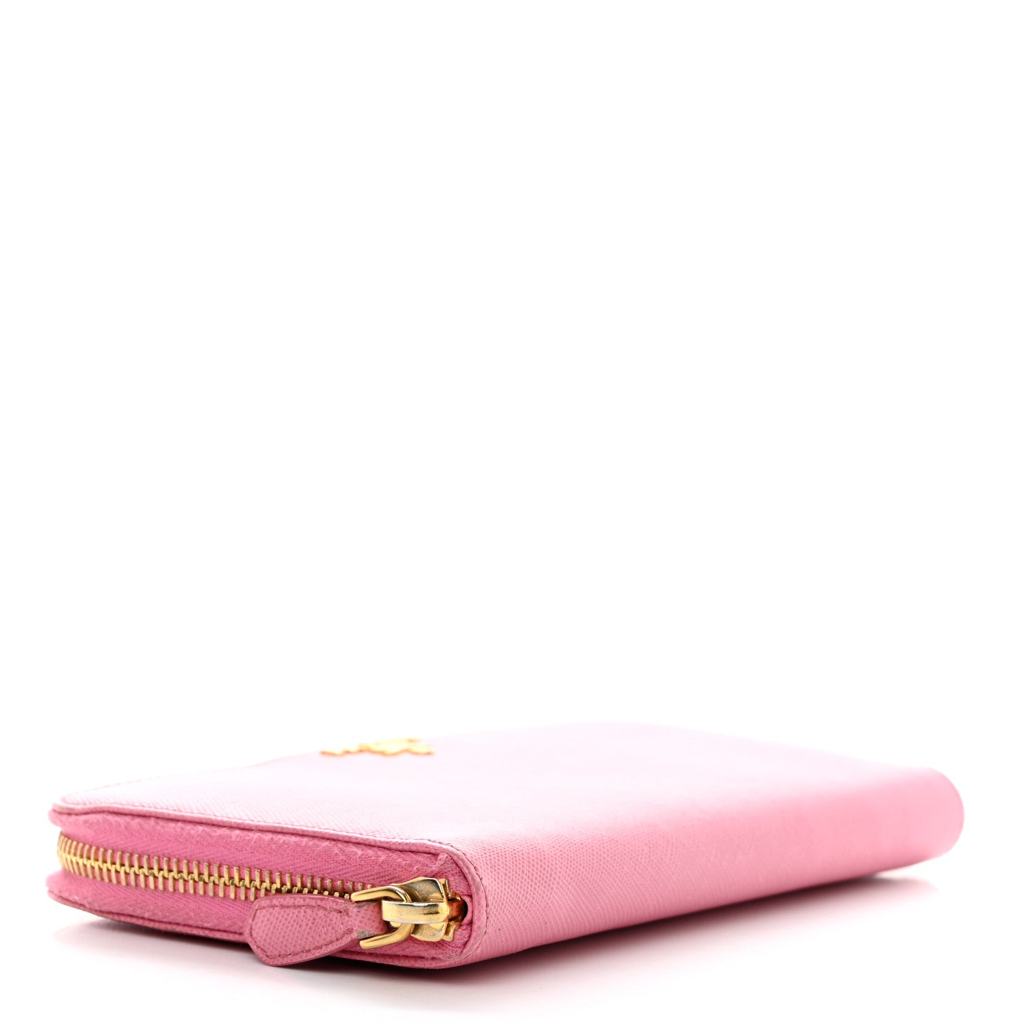 Prada Saffiano Metal Zip Around Wallet Begonia 4 of 8
